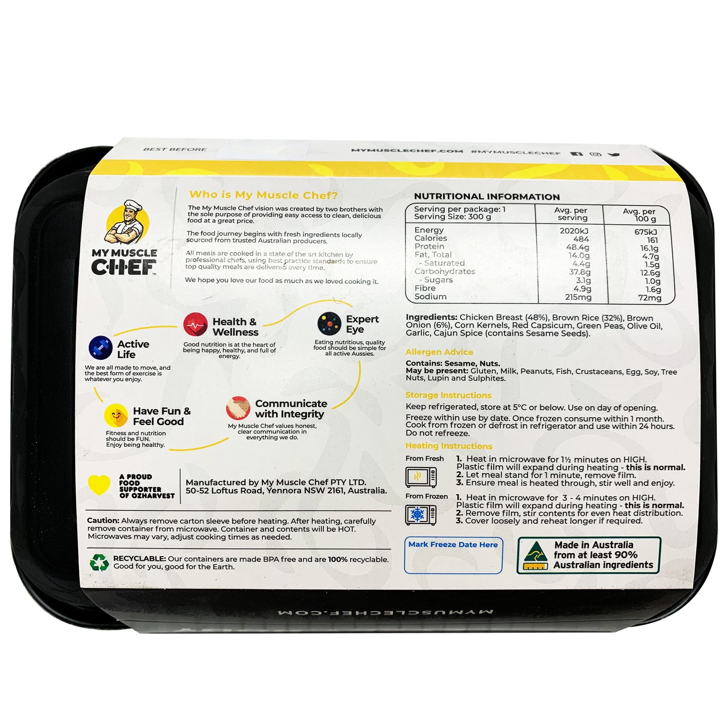 My Muscle Chef Grilled Cajun Chicken with Dirty Rice 300g