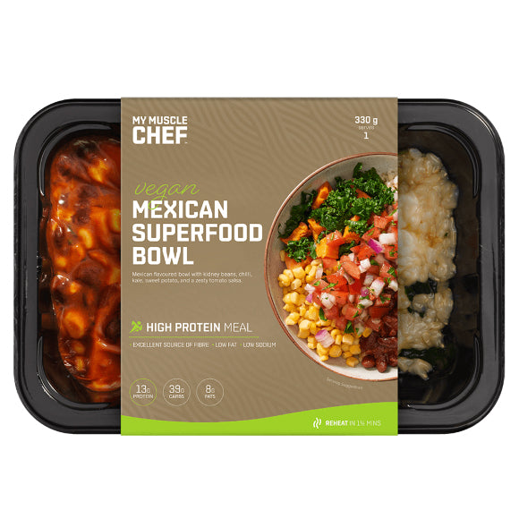 My Muscle Chef Vegan Mexican Superfood Bowl with Brown Rice 330g