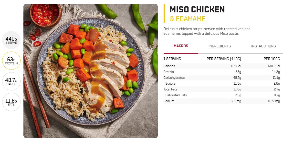 My Muscle Chef - Miso Chicken with Edamame & Sweet Potato (440g)