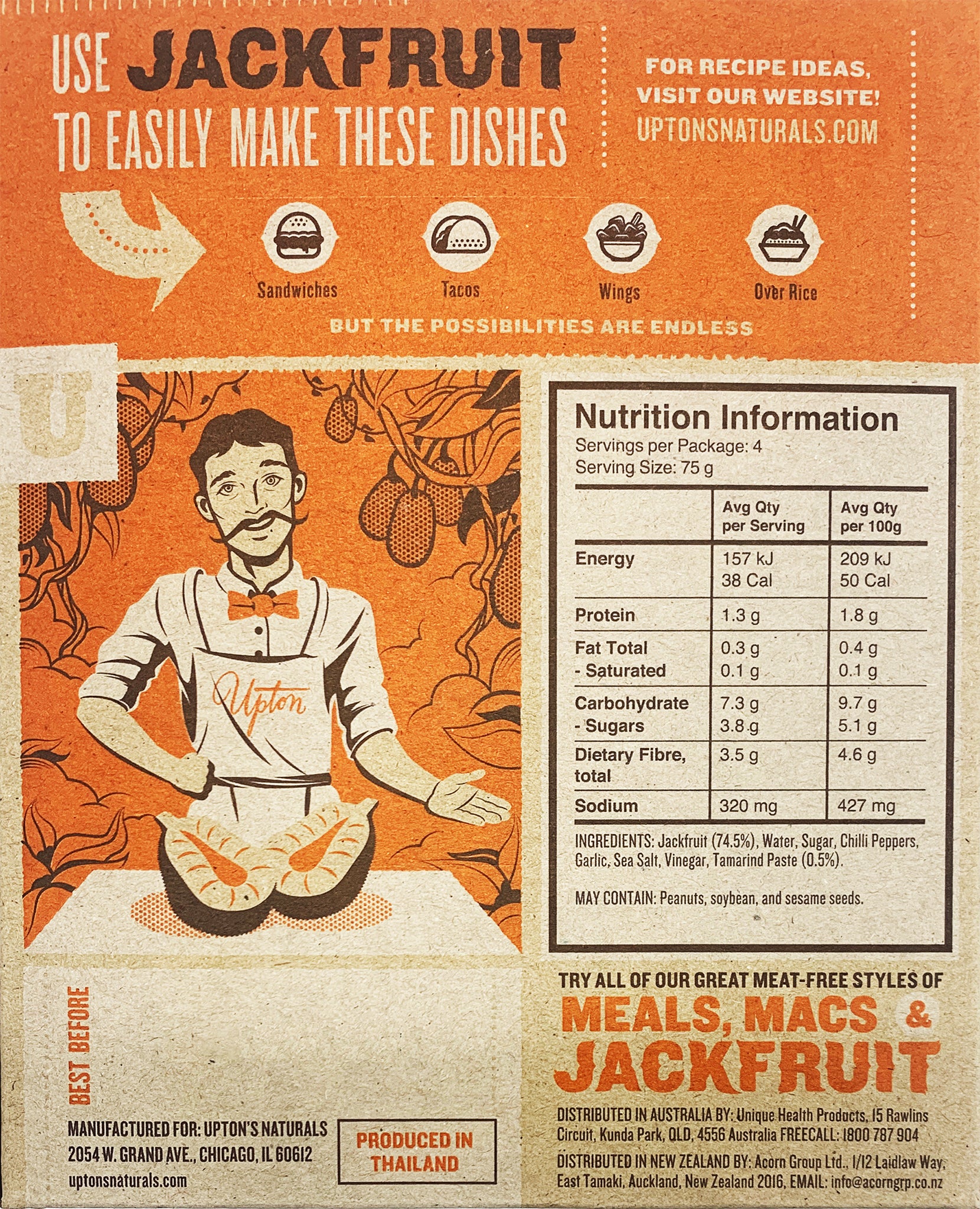 Upton's Naturals Sriracha Jackfruit | Harris Farm Online