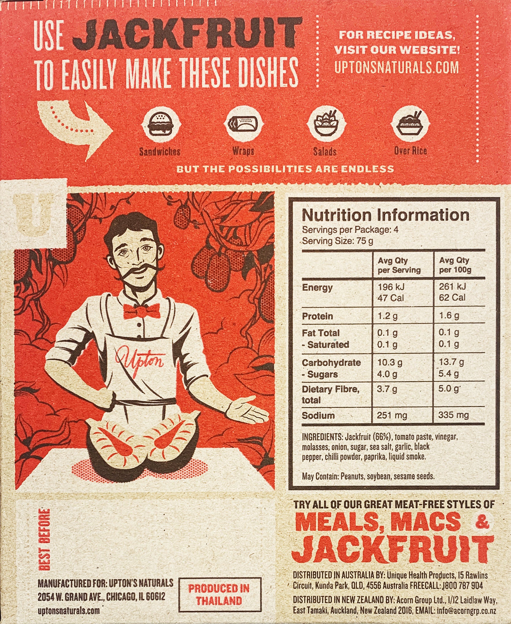 Upton's Naturals Bar-B-Que Jackfruit | Harris Farm Online