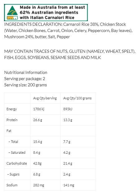 The Element Risotto with Assorted Mushrooms | Harris Farm Online