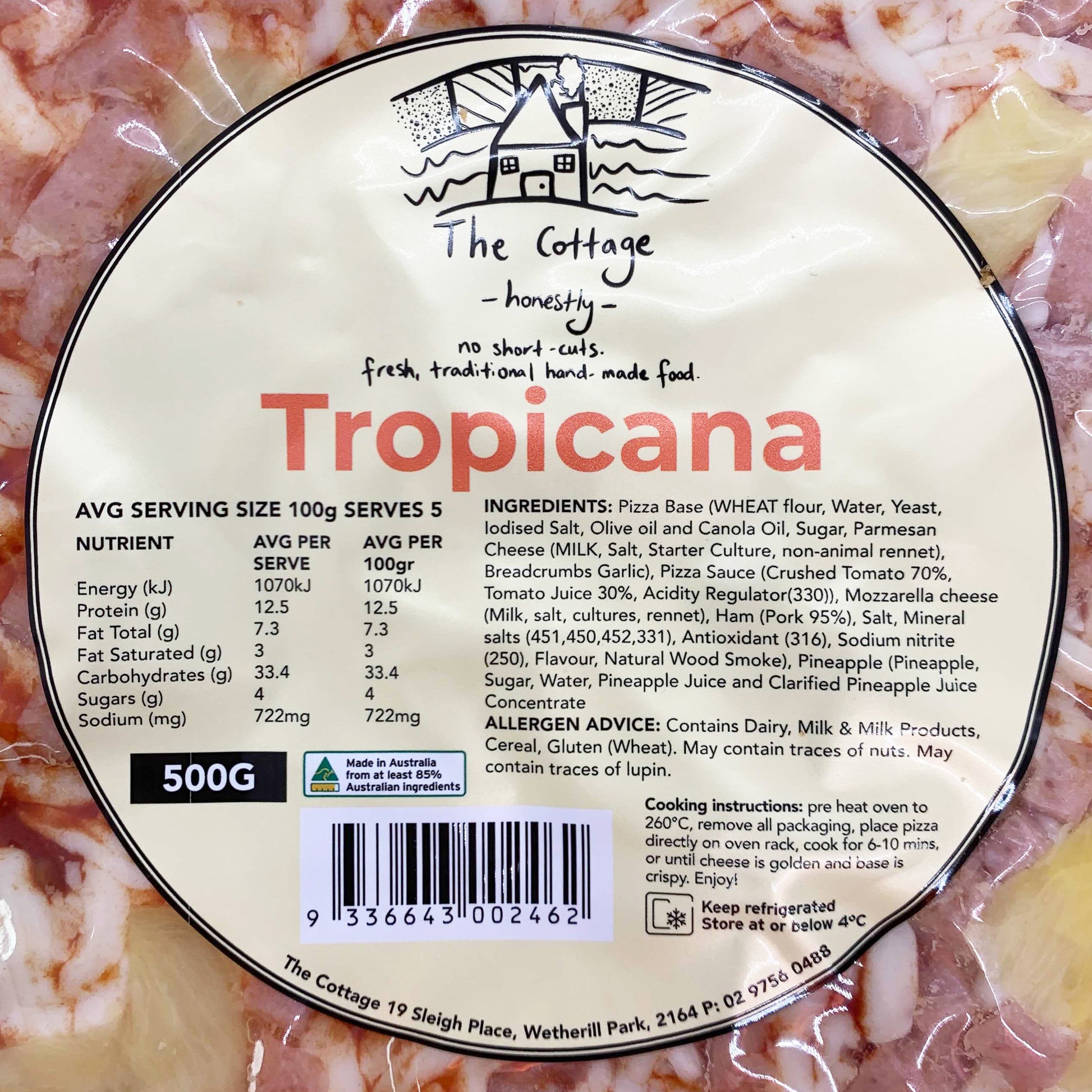The Cottage Pizza Tropicana | Harris Farm Online