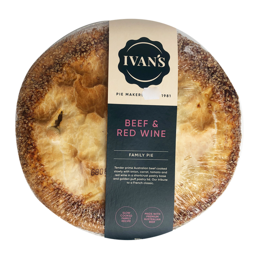 Ivan's Pies Beef and Red Wine Pies 900g