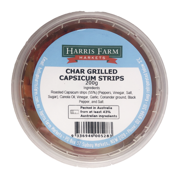 Harris Farm Char Grilled Capsicum Strips 200g Harris Farm Markets