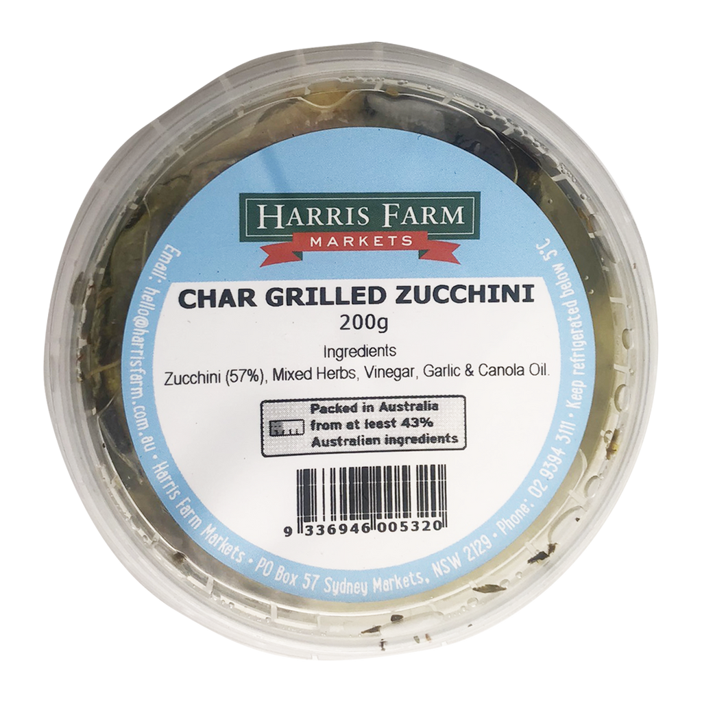 Harris Farm Char Grilled Zucchini 200g Harris Farm Markets