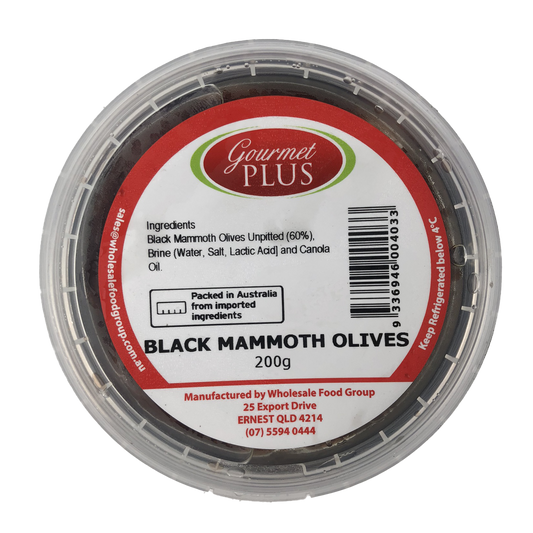 Gourmet Plus Black Mammoth Olive in Brine 200g