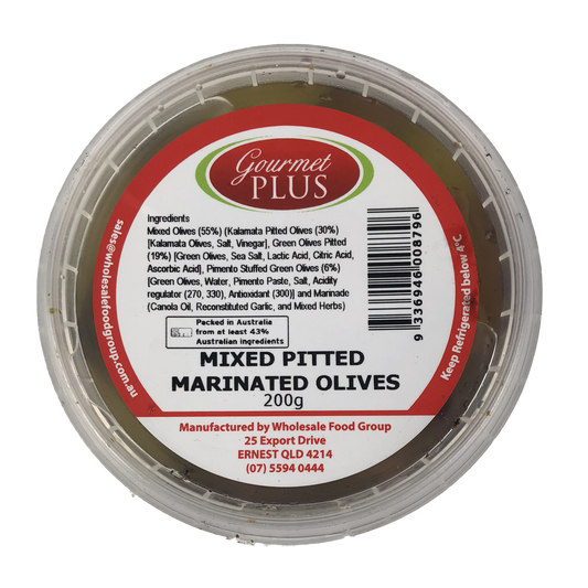 Gourmet Plus Mixed Olives Pitted 200g