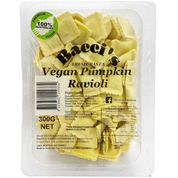 Baccis Fresh Pasta Vegan Pumpkin Ravioli | Harris Farm Online