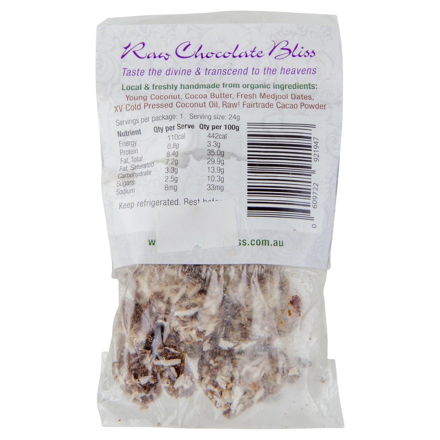 Spring Wellness Bliss Artisan Raw Organic Chocolate 24g , Grocery-Crackers - HFM, Harris Farm Markets
 - 2