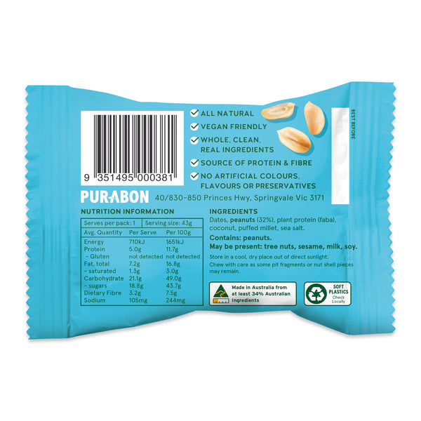 Purabon Protein Ball Peanut Butter 43g