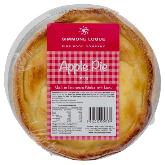 Simmone Logue Apple Pie 850g , Frdg3-Dessert - HFM, Harris Farm Markets
