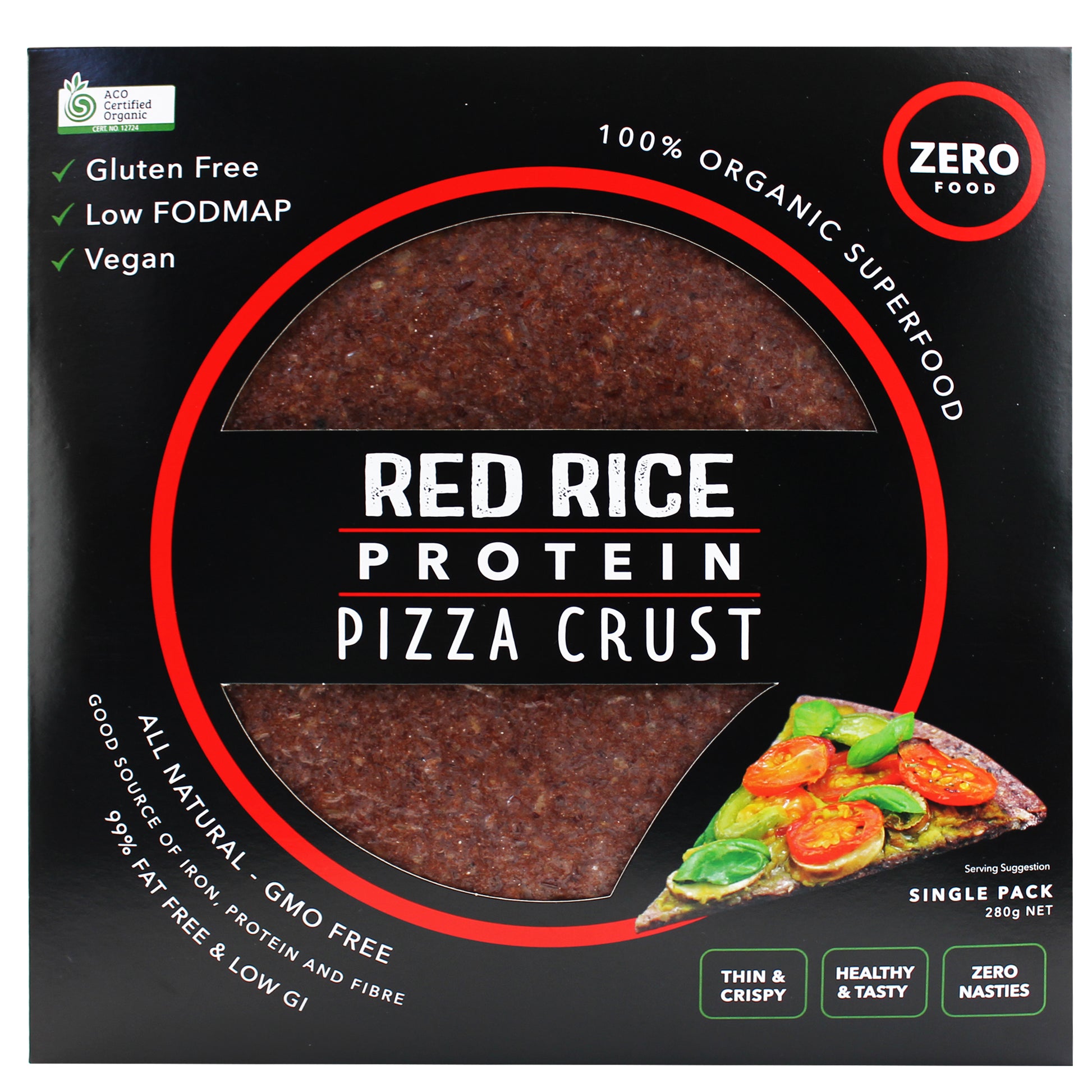 Zero Food Red Rice Protein Pizza Crust | Harris Farm Online
