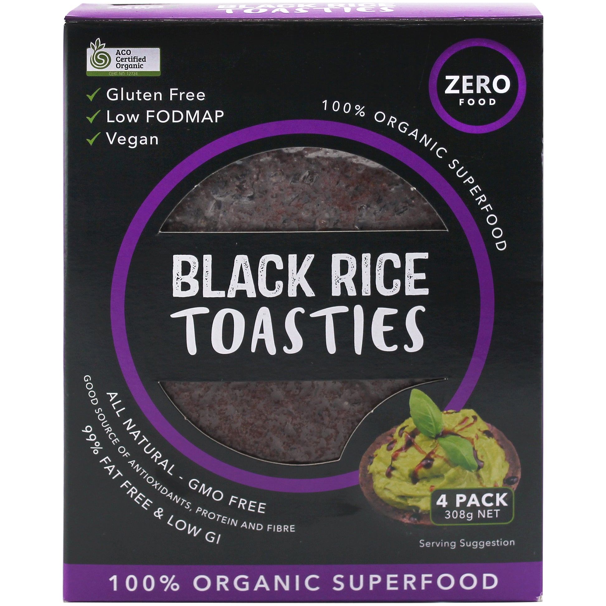 Zero Food Black Rice Toasties | Harris Farm Online