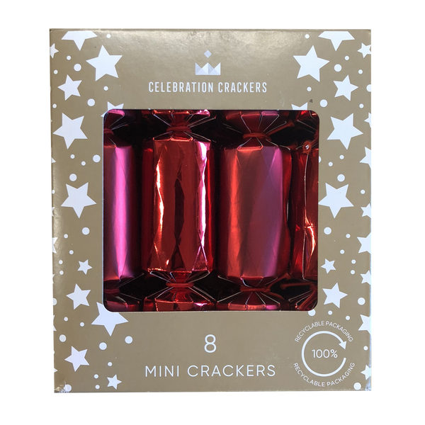 Celebration Crackers Mini Red Diamond Pack x8