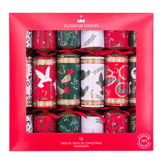 Celebration Crackers Large 12 Inch 12 Days Of Christmas Pack x12