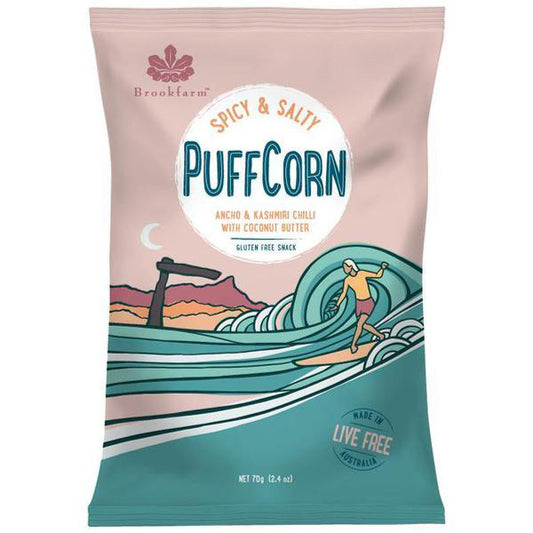 Brookfarm PuffCorn Spicy and Salty | Harris Farm Online