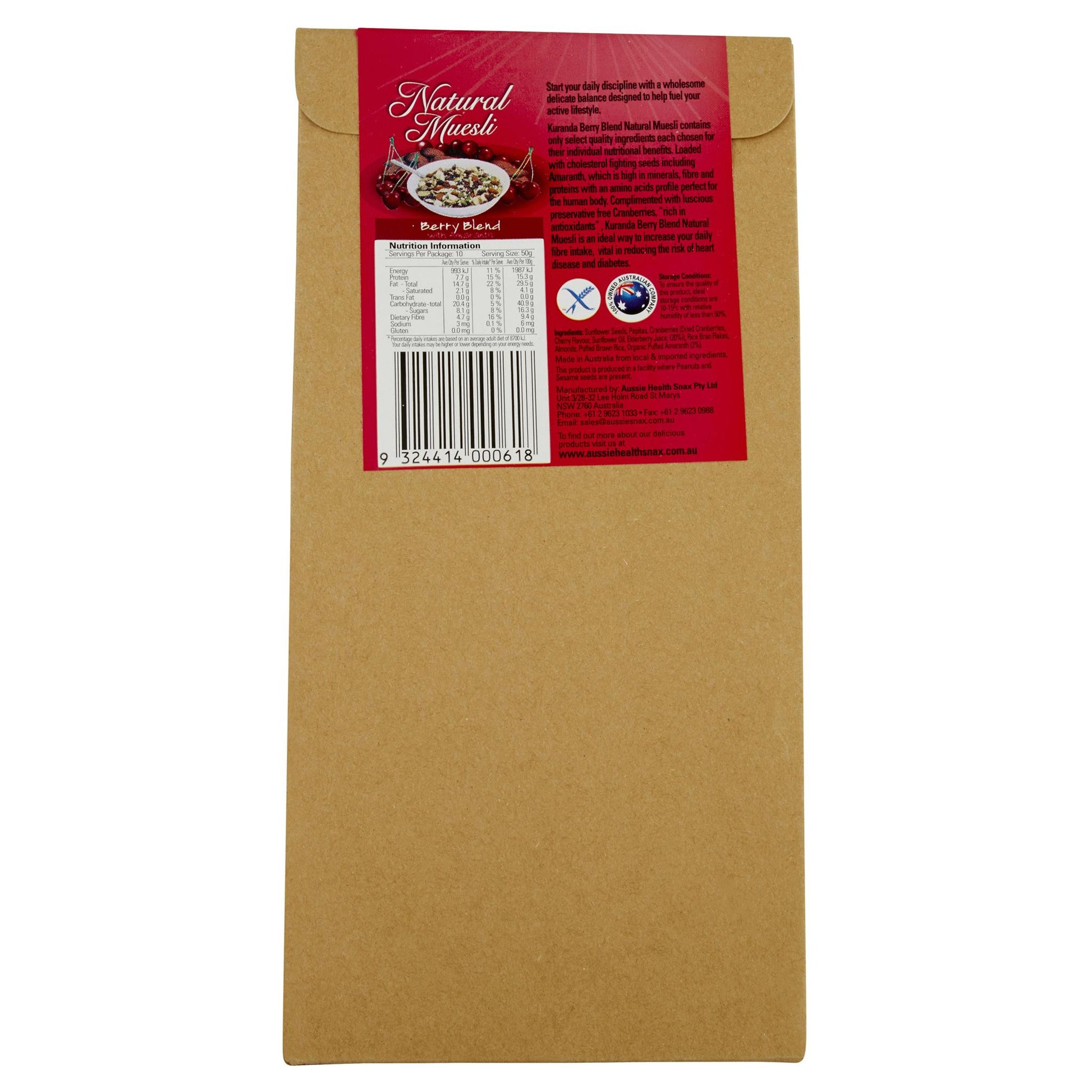 Kuranda Muesli Berry 500g , Grocery-Cereals - HFM, Harris Farm Markets
 - 2