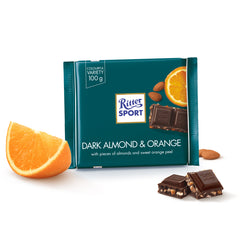 Ritter Sport Almond and Orange Dark Chocolate | Harris Farm Online