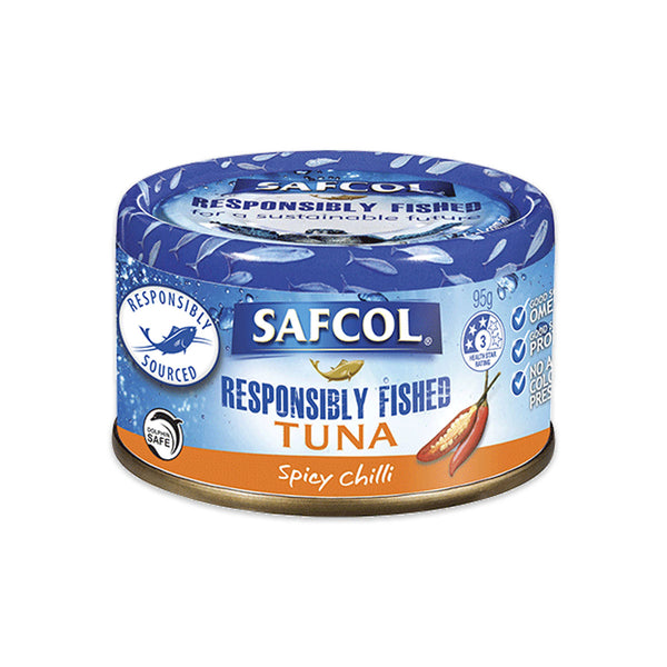 Safcol Tuna In Oil Blend with Chilli 95g | Harris Farm Online
