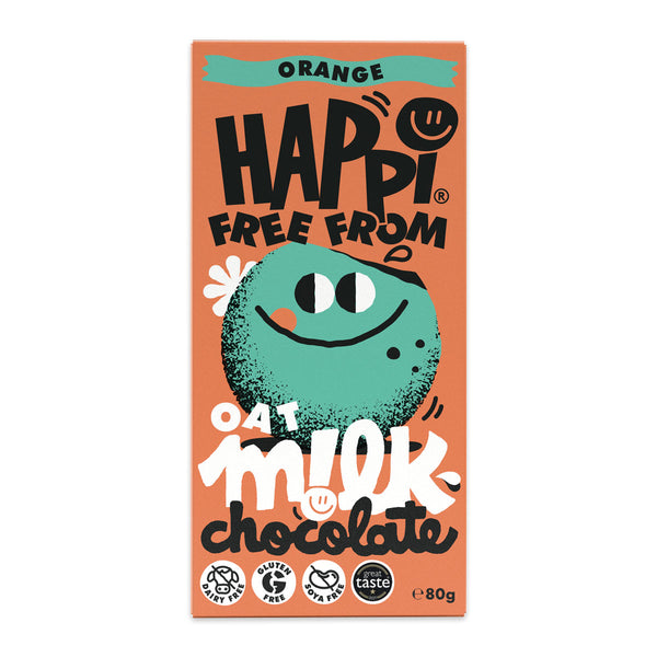 Happi Oat Orange Oat Milk Chocolate 80g | Harris Farm Online