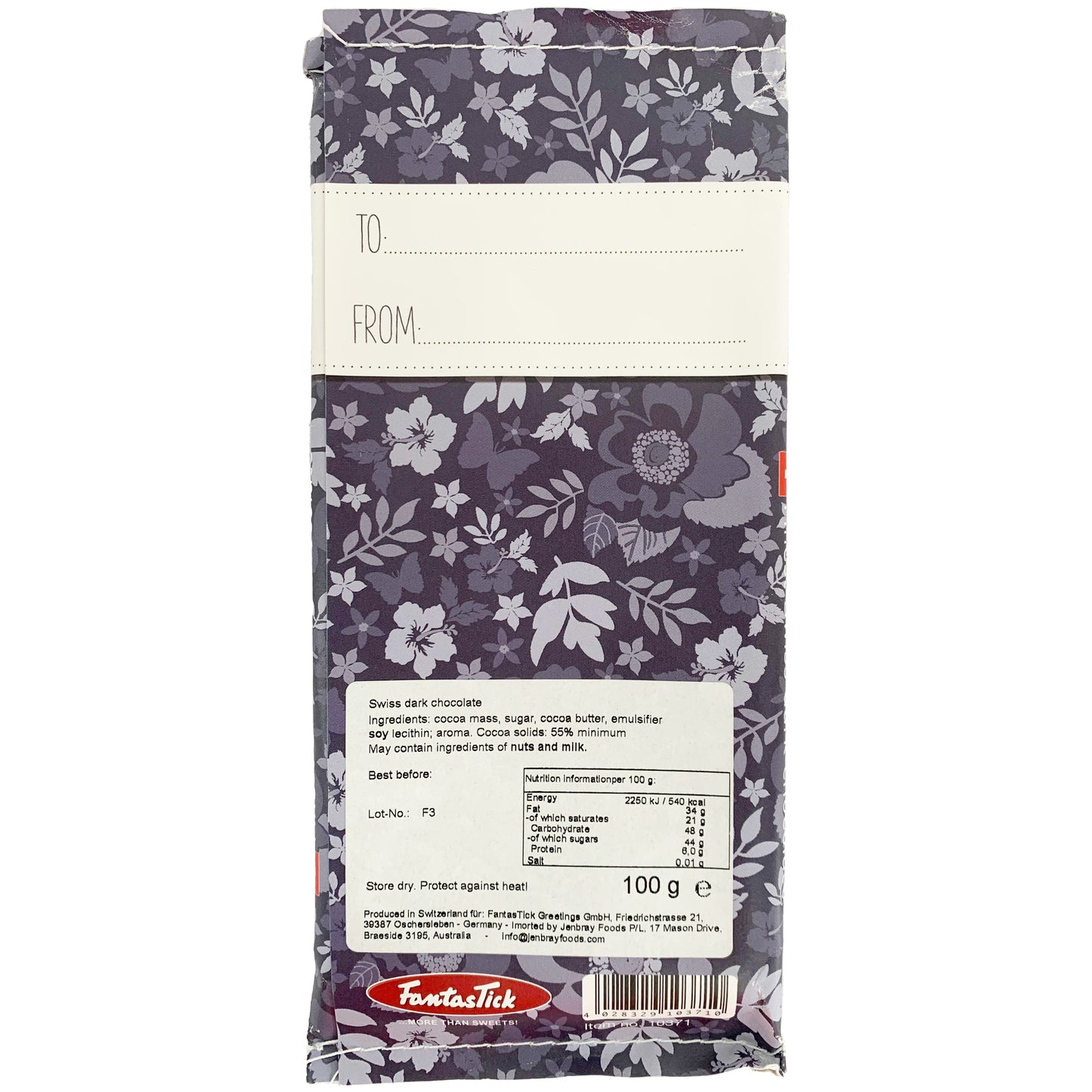 Fantastick Dark Chocolate Vintage Happy Birthday | Harris Farm Online
