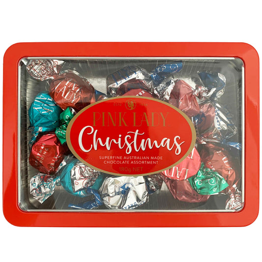 Pink Lady Chocolate Assortment Christmas Tin