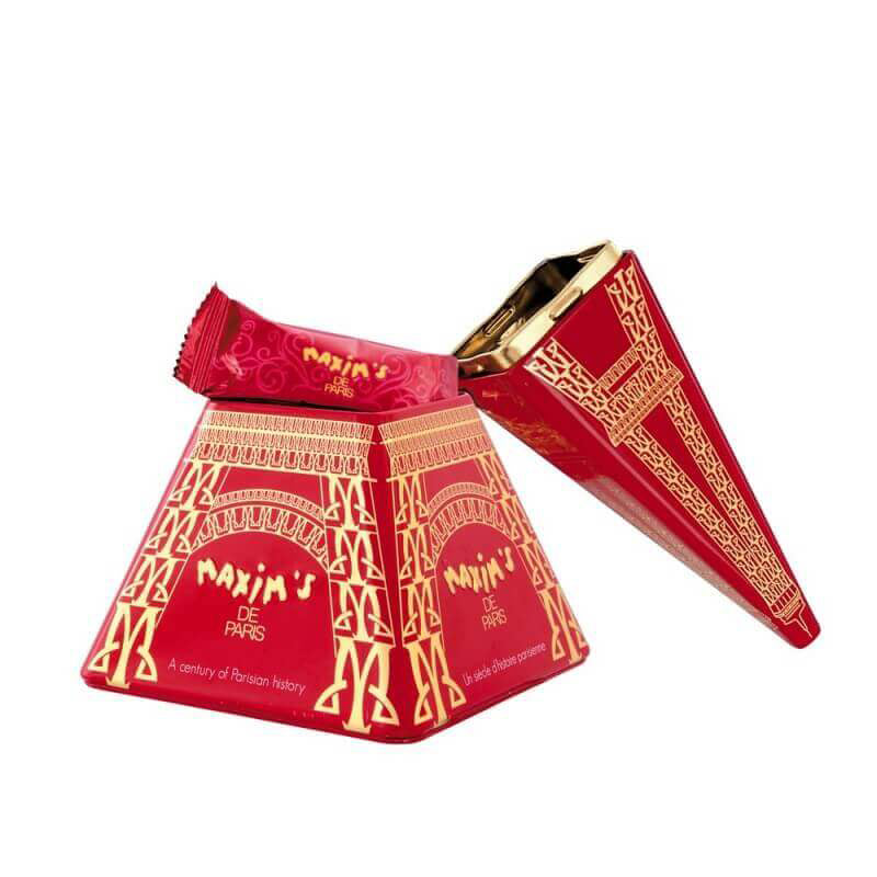 Maxim's Lace Crepes Milk Chocolate Eiffel Tower Tin | Harris Farm Online