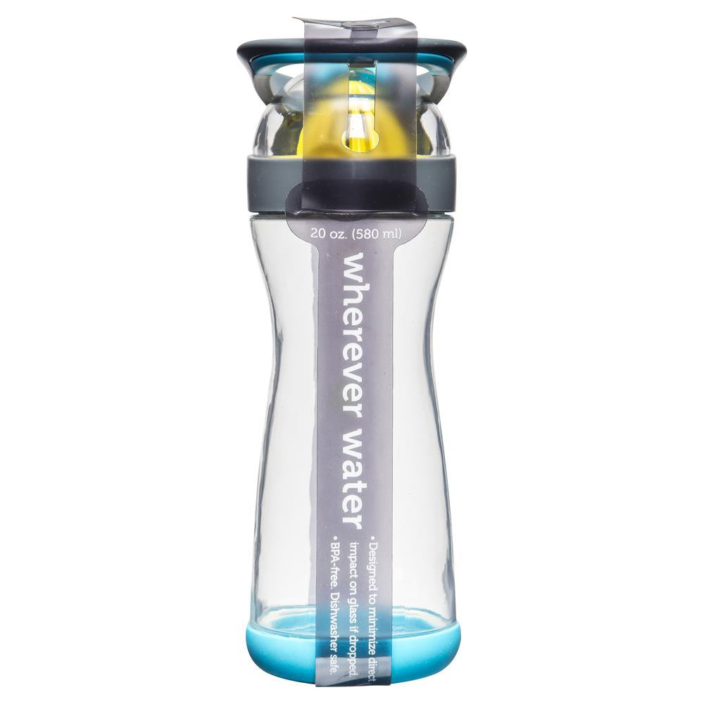 Full Circle Lemon Water Glass Bottle Blue 580ml , Grocery-Pantry - HFM, Harris Farm Markets
 - 2