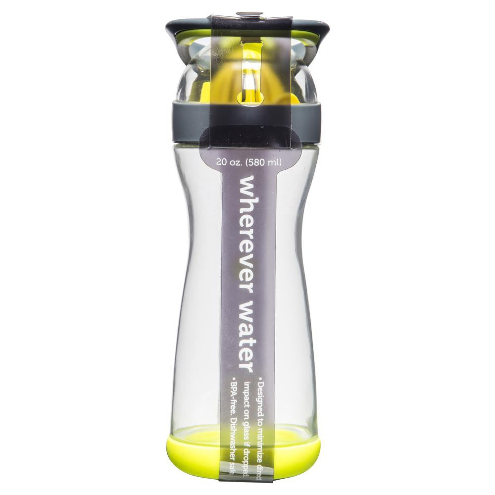 Full Circle Lemon Water Glass Bottle Green 580ml , Grocery-Pantry - HFM, Harris Farm Markets
 - 2