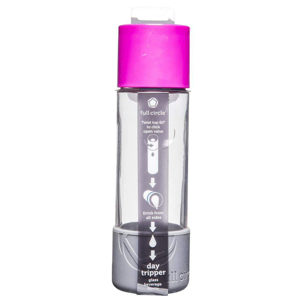 Full Circle Day Tripper Glass Bottle Pink 580ml , Grocery-Pantry - HFM, Harris Farm Markets
 - 1