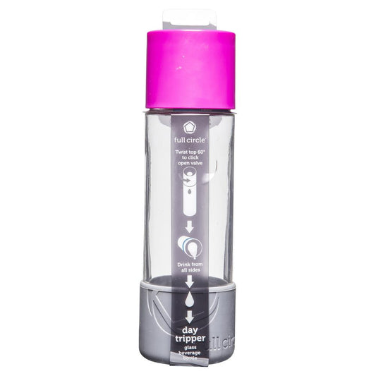 Full Circle Day Tripper Glass Bottle Pink 580ml , Grocery-Pantry - HFM, Harris Farm Markets
 - 1