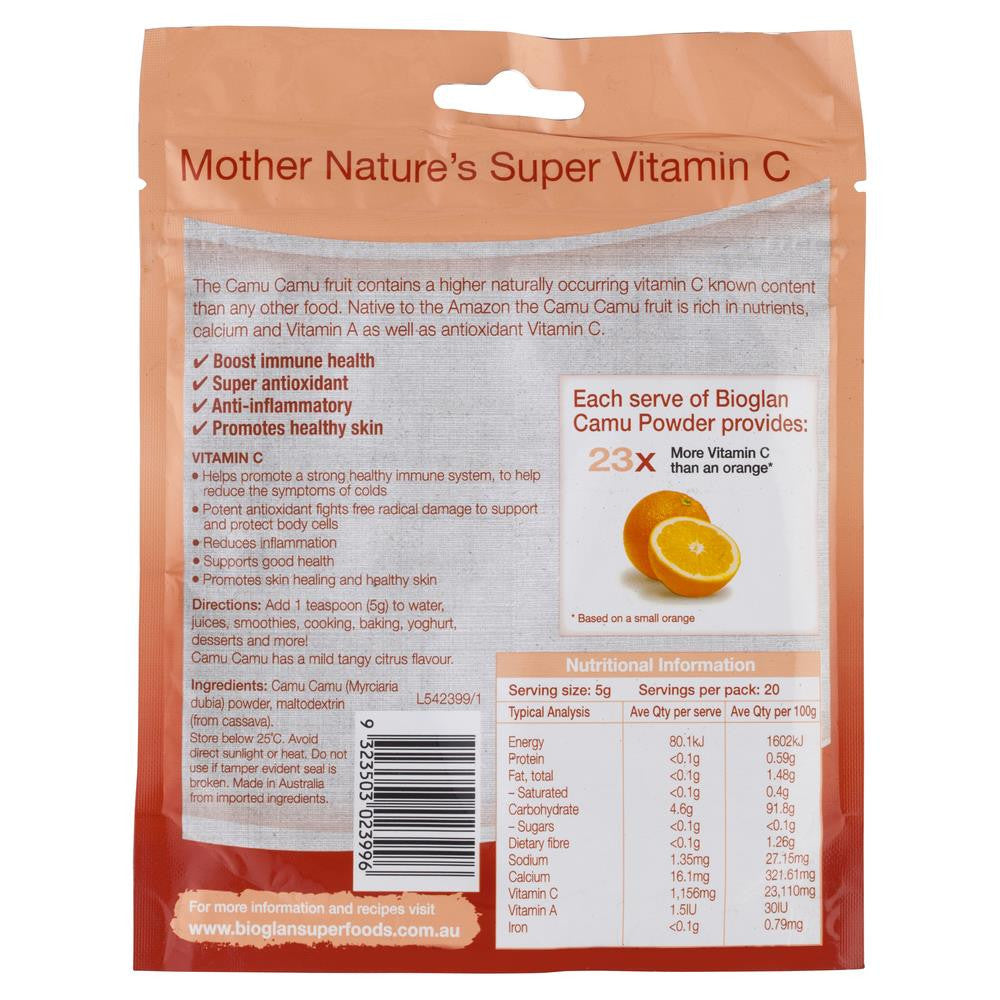 Bio Glan Super Foods Camu Powder 100g , Grocery-Cooking - HFM, Harris Farm Markets
 - 2