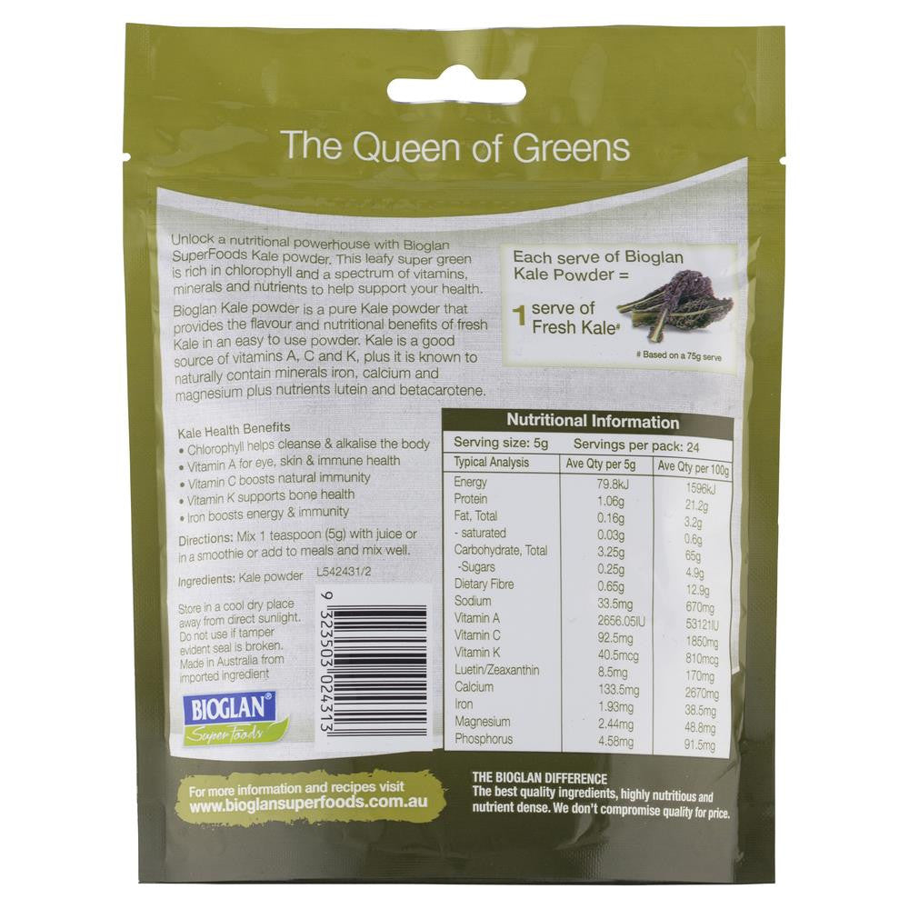 Bio Glan Super Foods Kale Powder 120g , Grocery-Cooking - HFM, Harris Farm Markets
 - 2