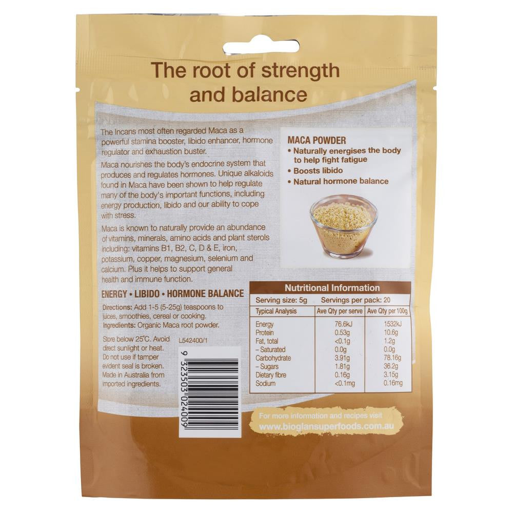 Bio Glan Super Foods Maca Powder 100g , Grocery-Cooking - HFM, Harris Farm Markets
 - 2
