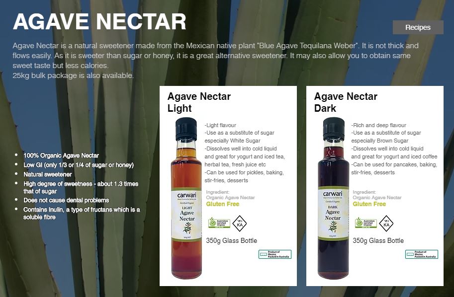 Buy Carwari Light Agave Nectar form Harris Farm Online – Harris Farm Markets