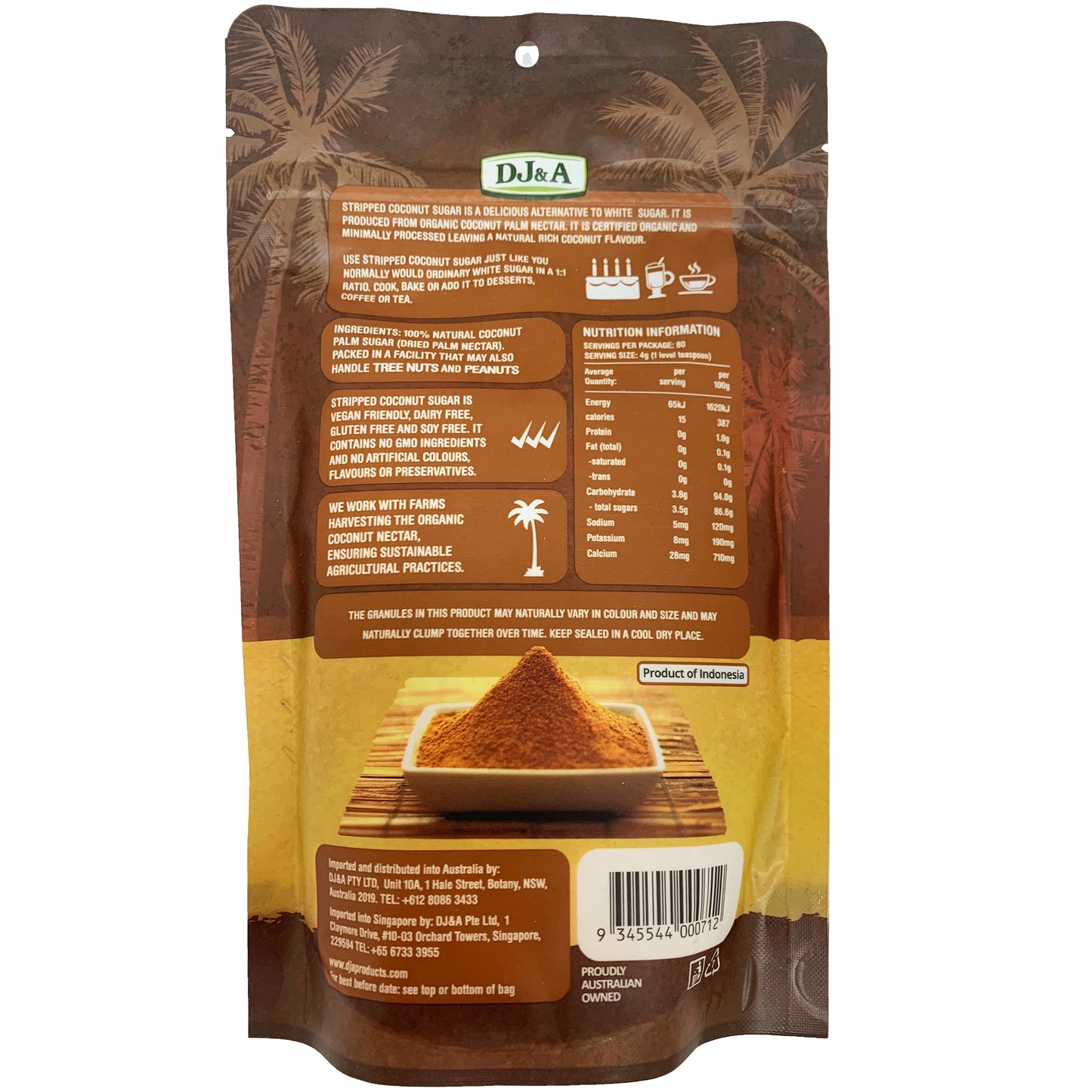Stripped Organic Coconut Sugar 320g