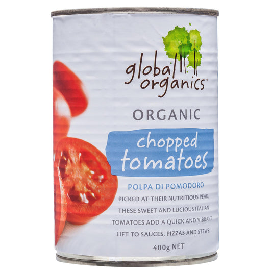 Global Organic Chopped Tomatoes 400g , Grocery-Can Veg - HFM, Harris Farm Markets
 - 1