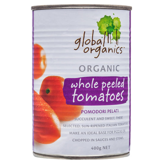 Global Organic Peeled Tomatoes 400g , Grocery-Can Veg - HFM, Harris Farm Markets
 - 1