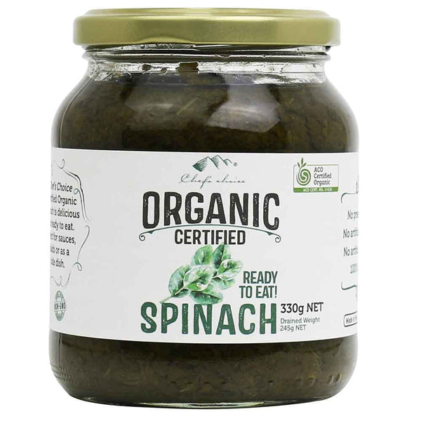 Chefs Choice Organic Spinach 330g