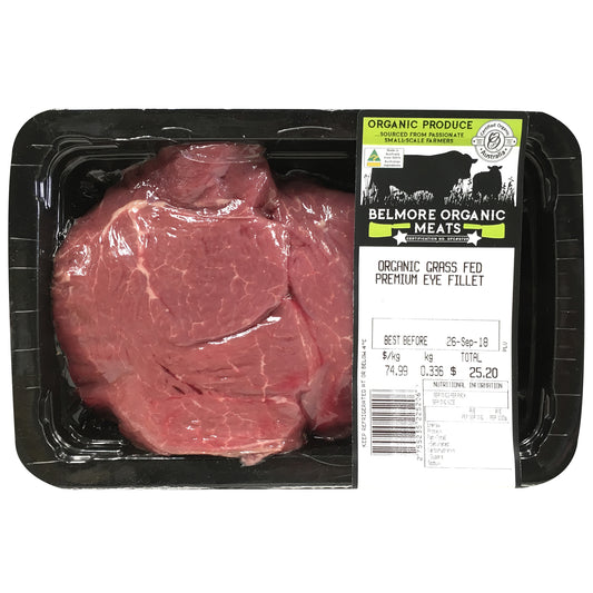 Beef - Eye Fillet - Premium Organic (150-300g) Belmore