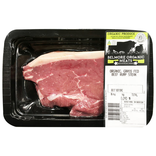 Beef - Rump Steak - Organic Grass Fed (200-400g) Belmore