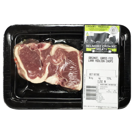 Lamb - Midloin Chops - Organic Grass Fed (300-500g) Belmore