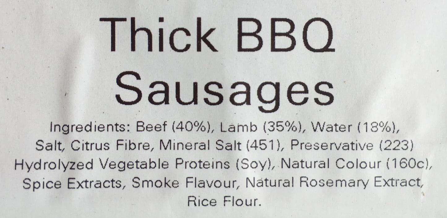 Joe Papandrea Thick BBQ Sausages 500-700g