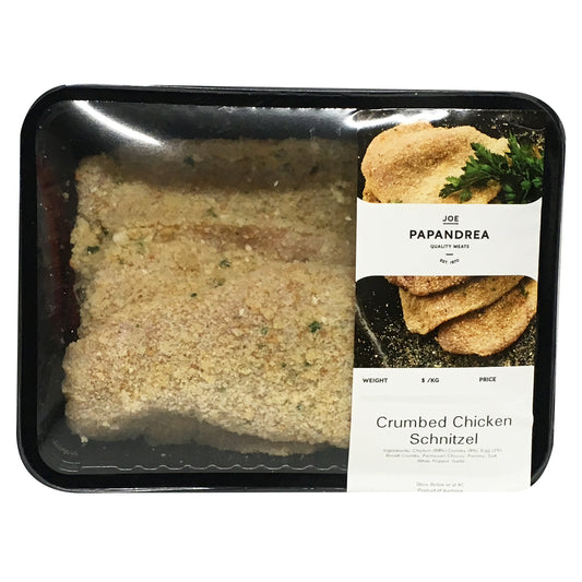 Joe Papandrea Chicken Schnitzel Crumbed | Harris Farm Online