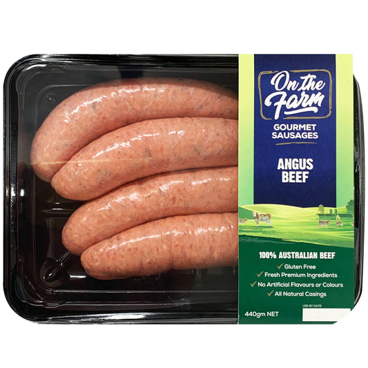On The Farm Angus Beef Sausages 440g