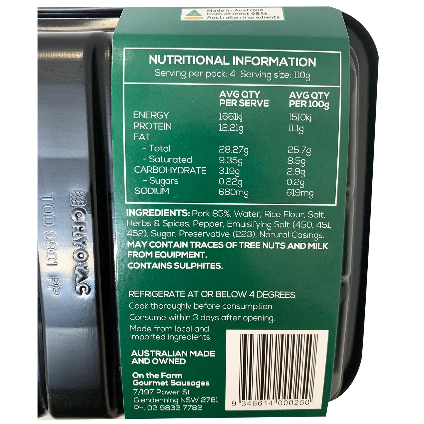On The Farm - Gourmet Sausages - Traditional Pork | Harris Farm Online