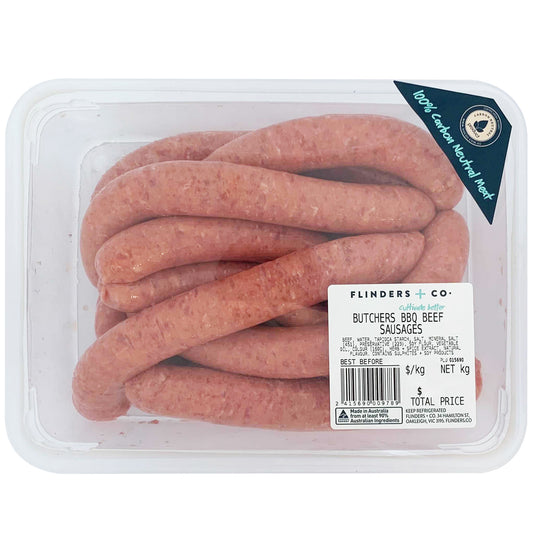 Flinders Co Butchers Beef BBQ Sausages | Harris Farm Online