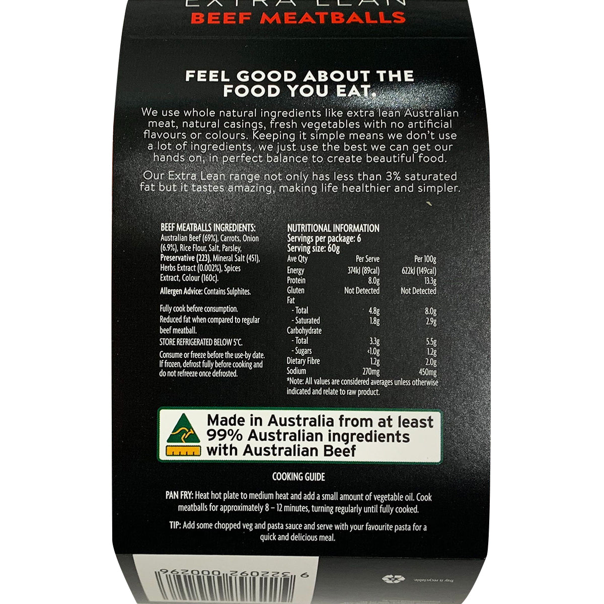 Beef - Meatballs - Extra Lean (16 meatballs, 360g) Peppercorn
