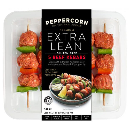 Peppercorn Foods Extra Lean Beef Kebabs 425g